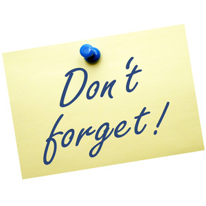 Don't Forget Sticky Note