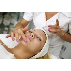 woman getting a facial 