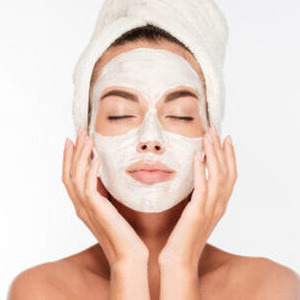 lady with facial mask